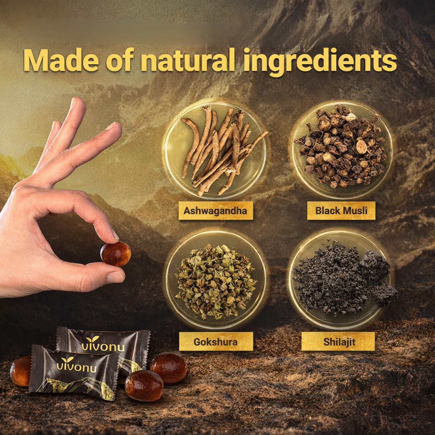 VivaNerra® Himalayan Gold Shilajit Gummies
