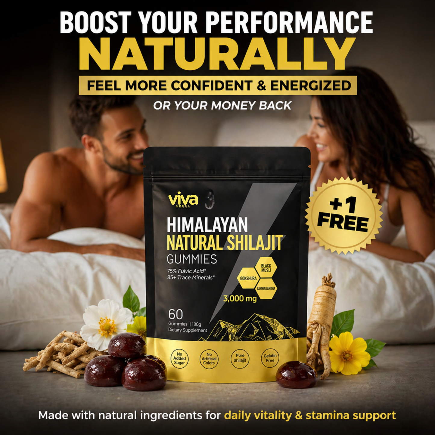 VivaNerra® Himalayan Gold Shilajit Gummies
