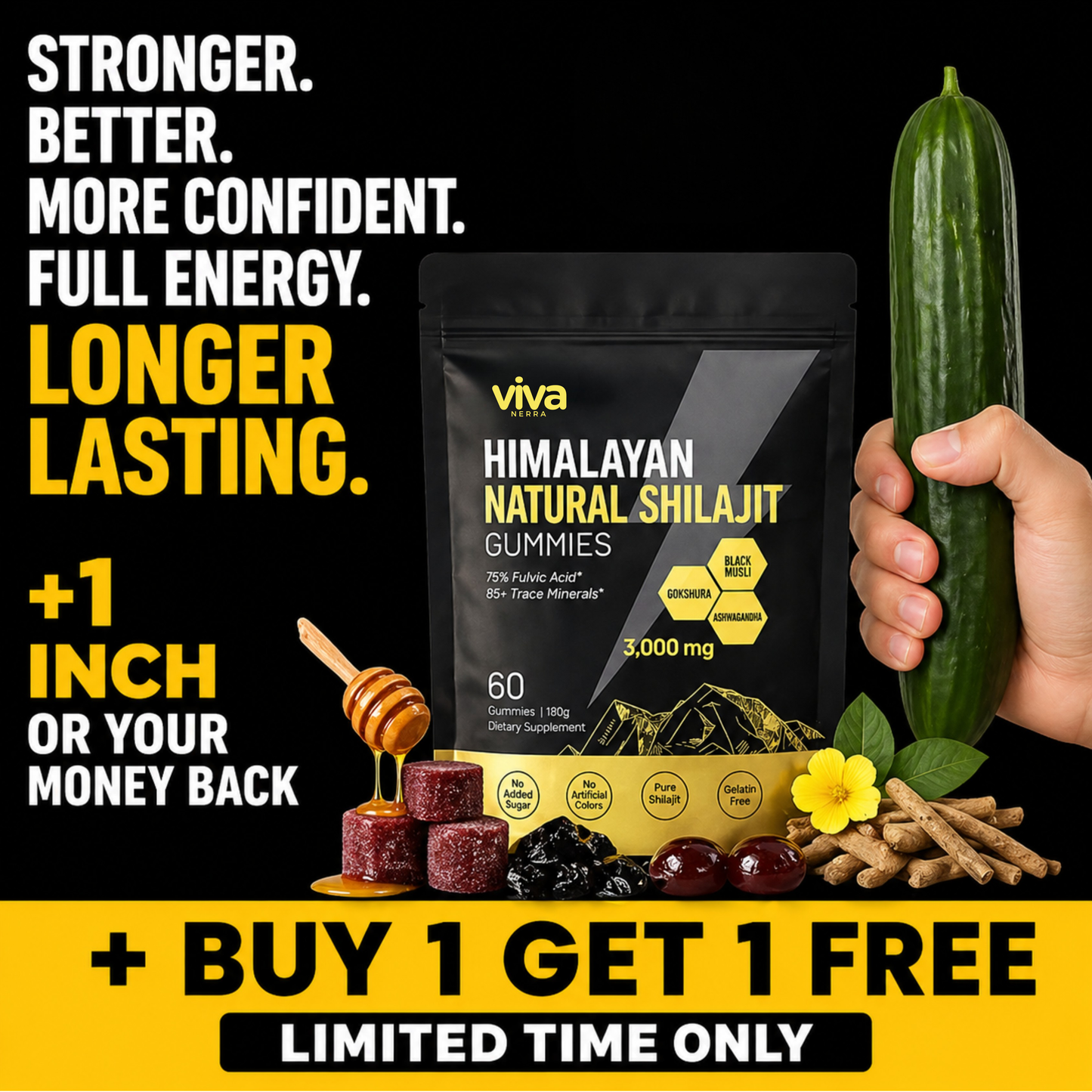 VivaNerra® Himalayan Gold Shilajit Gummies